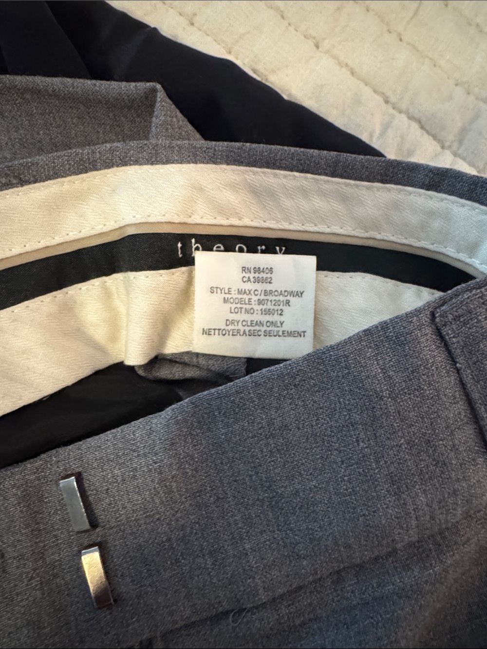 Theory women’s Gray Suit pants sz 4